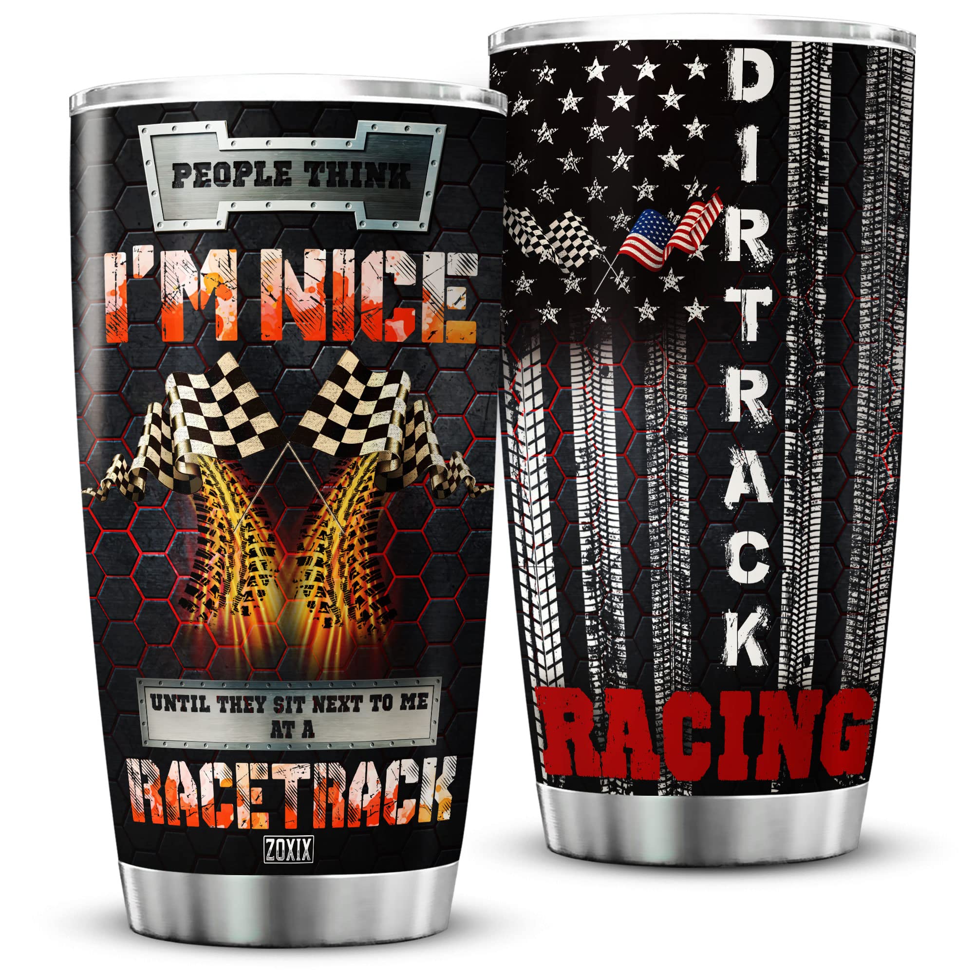 Dirt Racing Tumbler Red