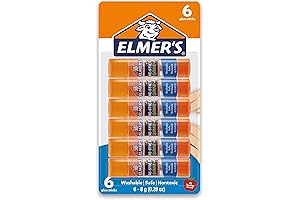 Elmer's Washable Re-Stickable Glue Sticks for Kids (6-Pack)