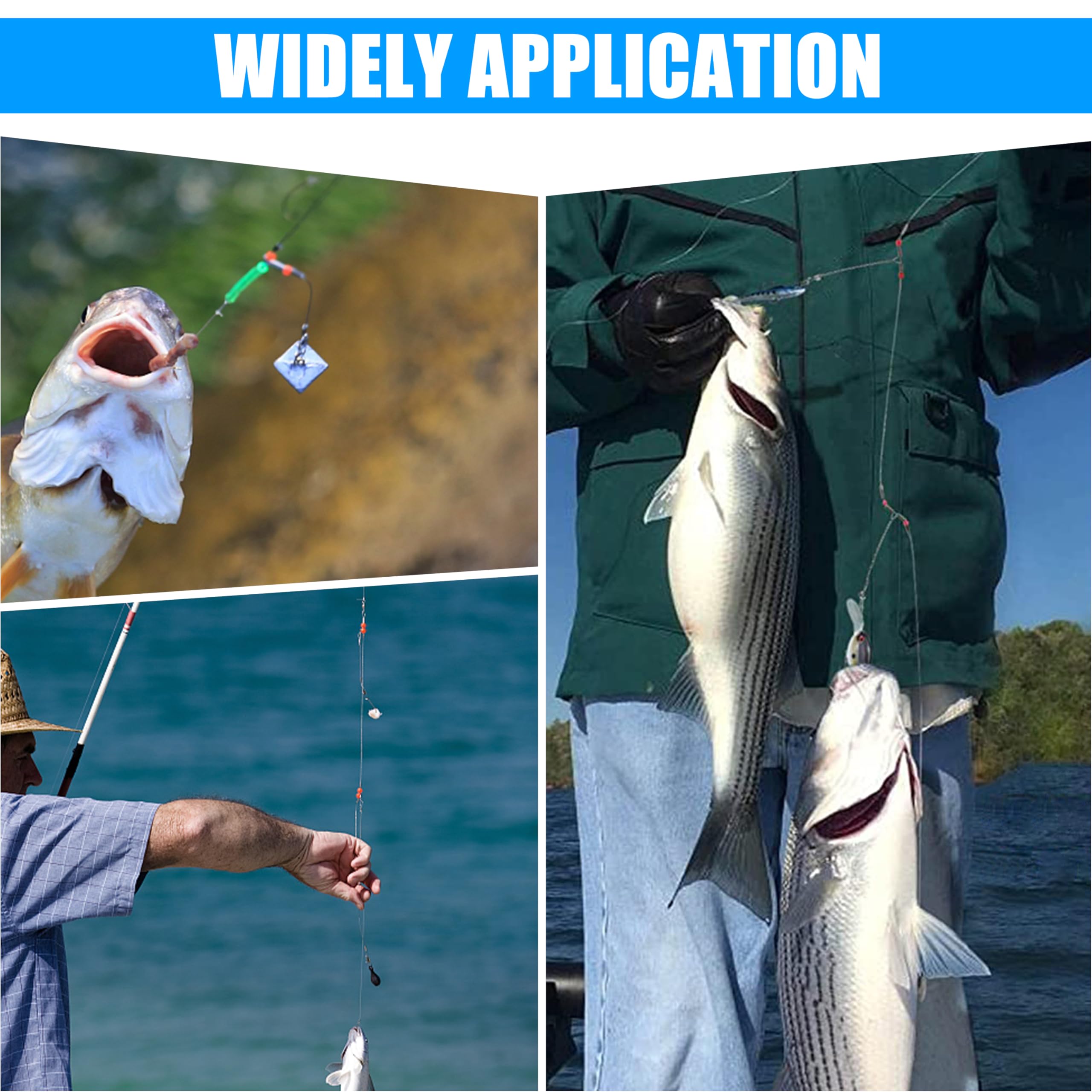 Kit de aparejos de pesca de agua salada, aparejos de pesca de surf de agua salada, incluye alambre de pesca, pirámide, plomo, peso, plomo, plomo, ganchos circulares, accesorios de pesca de surf