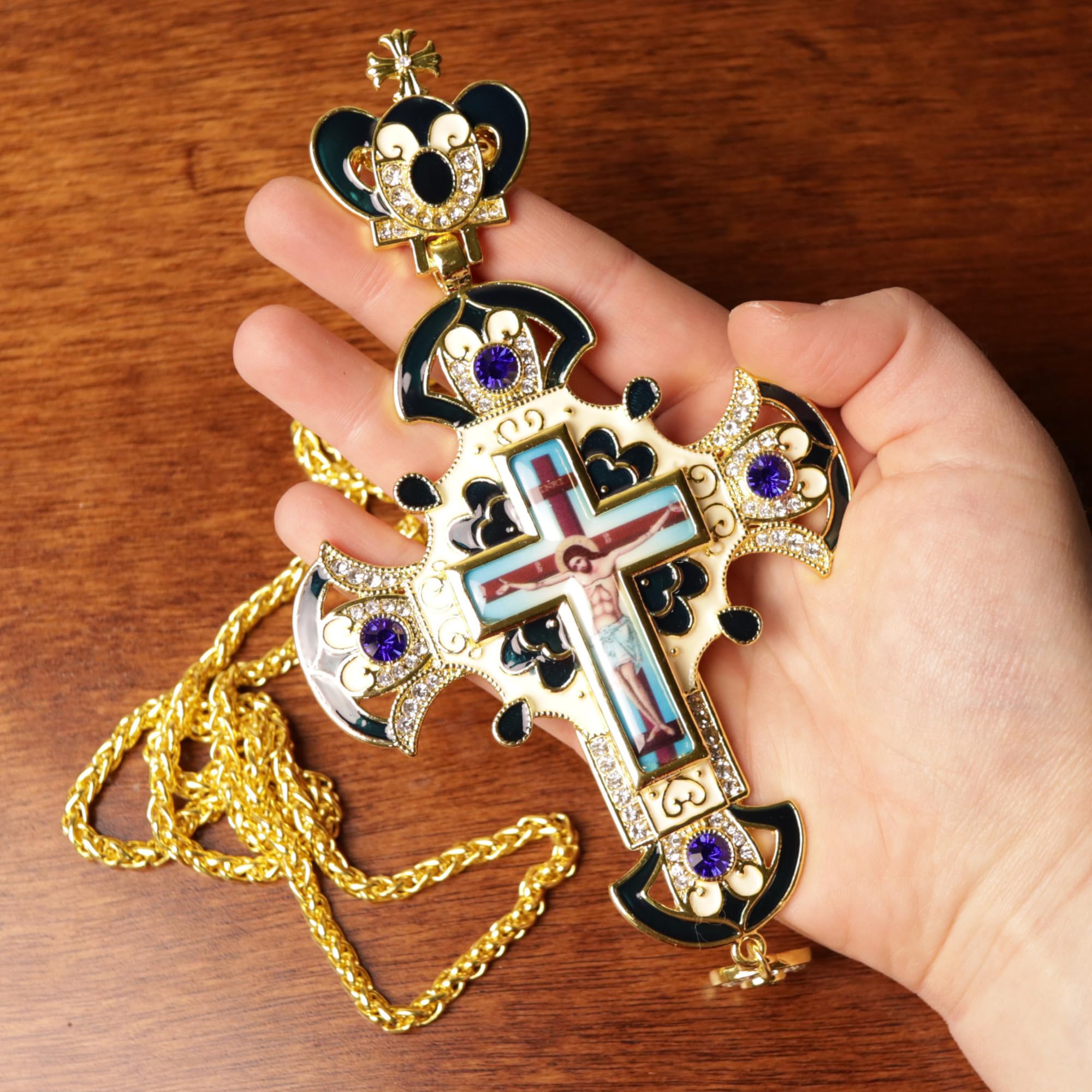 ꕤ︎︎ぽこぽんꕤ︎︎No.147フェザー with ヒノキチップチャーム‪·̩͙꒰ঌ Amazon.com: Needzo Bishop's Pectoral Cross, Crucifix Center, Faux