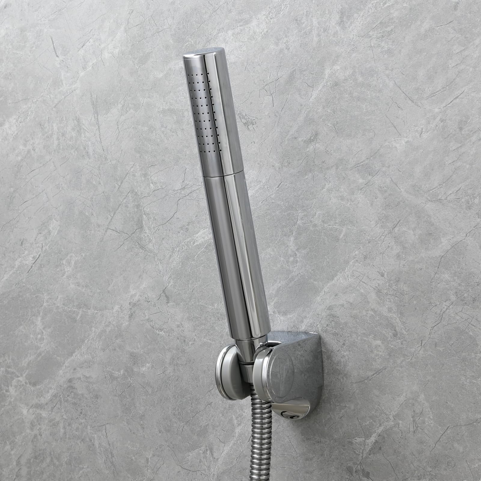 Tecmolog BS159 - Doccetta doccia in ottone, a risparmio d'acqua, 2 getti a mano, cromato per bagno e spa