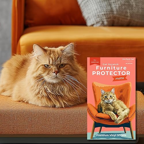 Protector de muebles mate para gatos, paquete de 24 protectores de arañazos para gatos, protector de sofá para evitar arañazos de gatos, protectores