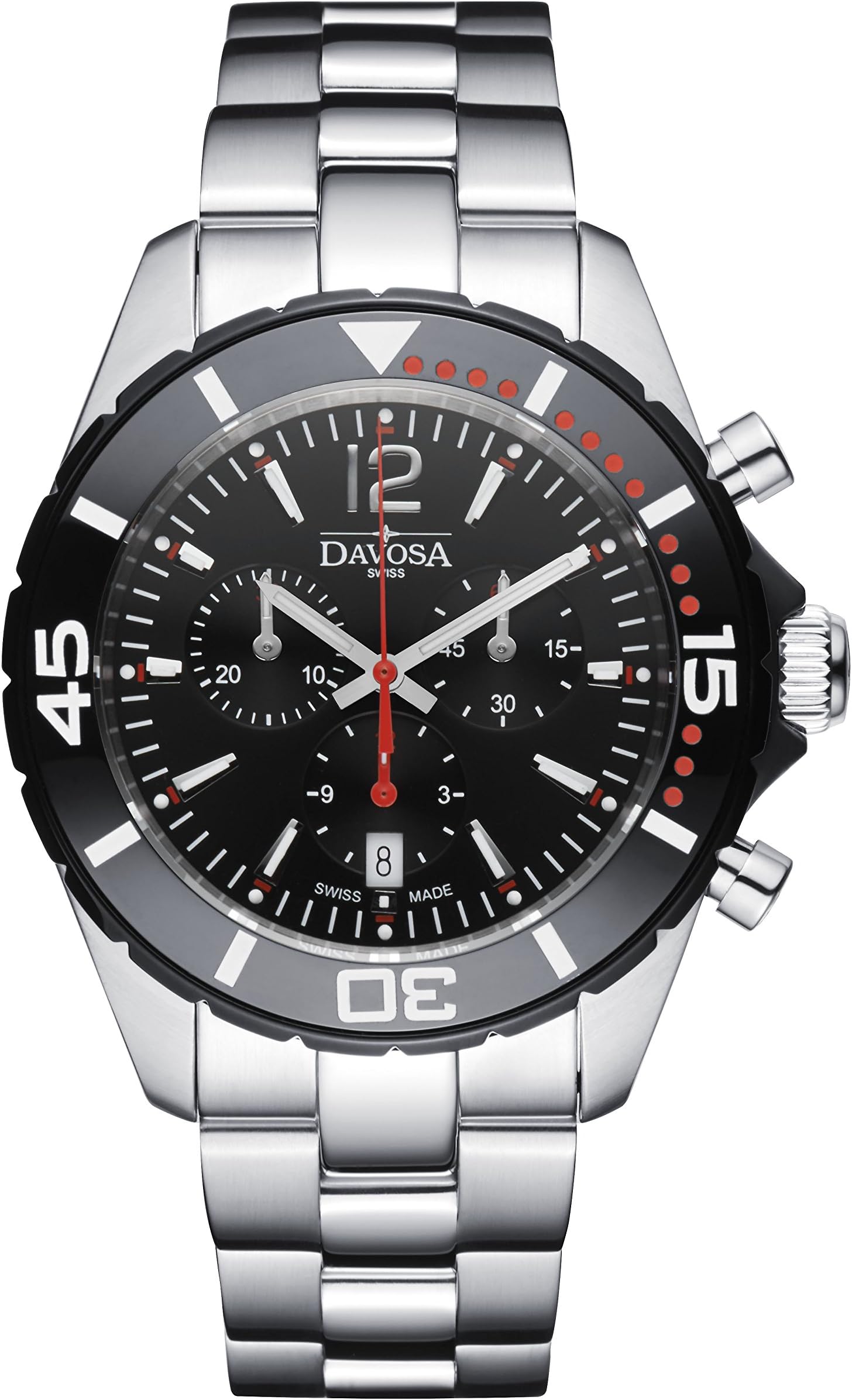 Swiss Nautic Star Chrono Mens Wrist Watch Black, Red