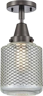 Innovations 447-1C-OB-G262 One Light Flush Mount from Franklin Restoration Collection