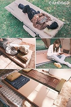 Amazon.co.jp: CAMDOOR キャンプ マット エアーマット 厚手 10cm/8cm