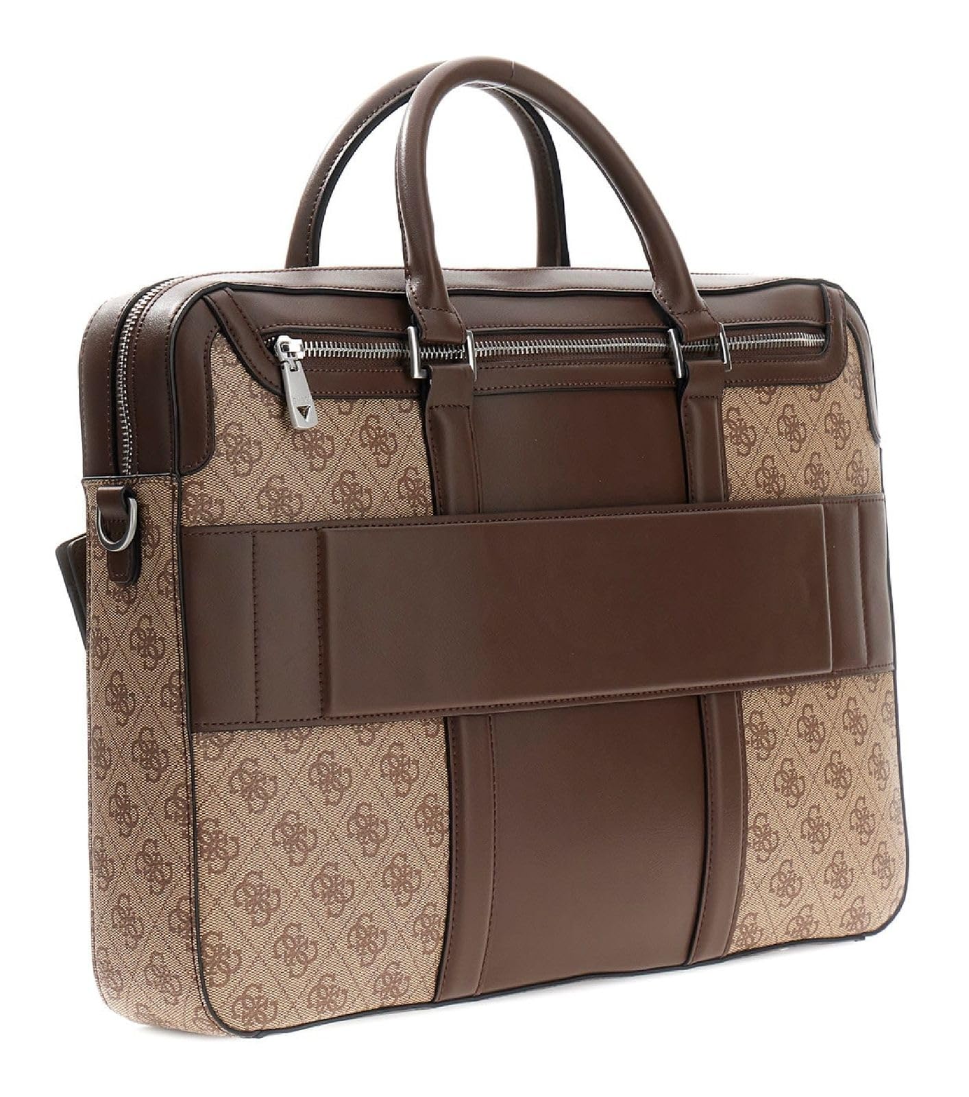 GUESS borsa da ufficio con scomparto per laptop Milano Laptop Bag Beige/Cognac marrone chiaro
