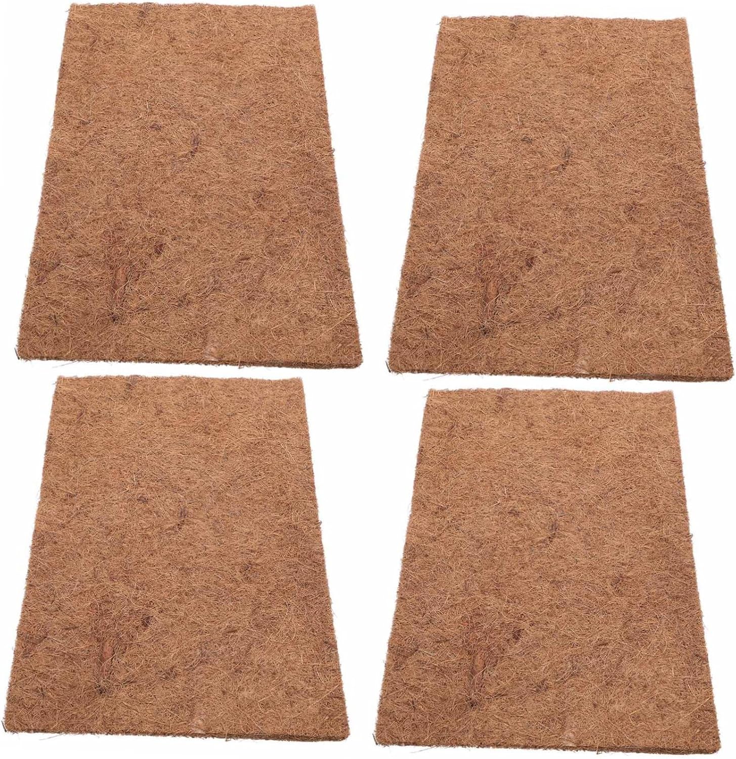 Abaodam 4pcs Coconuts Fiber Bedding Mat Reptile Carpet Liner Lizard Decor Soft Bearded Dragon Hammock Terrarium Liner