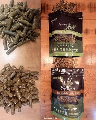Miniatura 4 de SMOKRITE Pellets de madera de hojas de laurel para parrillas ahumadoras, pellets de madera dura 100% natural para parrillas al aire libre, ahumar,