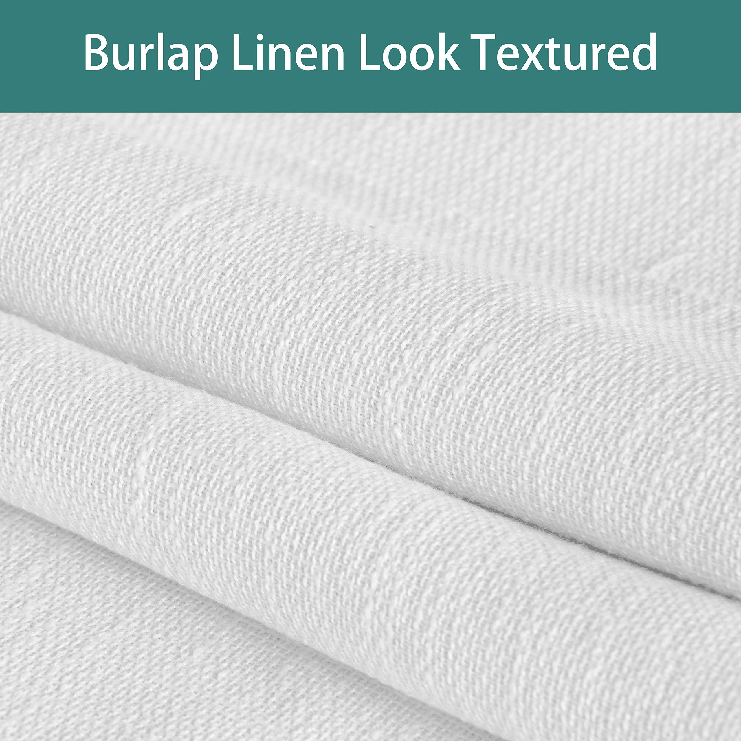 LORDTEX Tende oscuranti testurizzate effetto lino con fodera termica isolante, tende per finestre con occhielli spessi per camera da letto, 70 x 108 cm, bianco, set di 2 pannelli