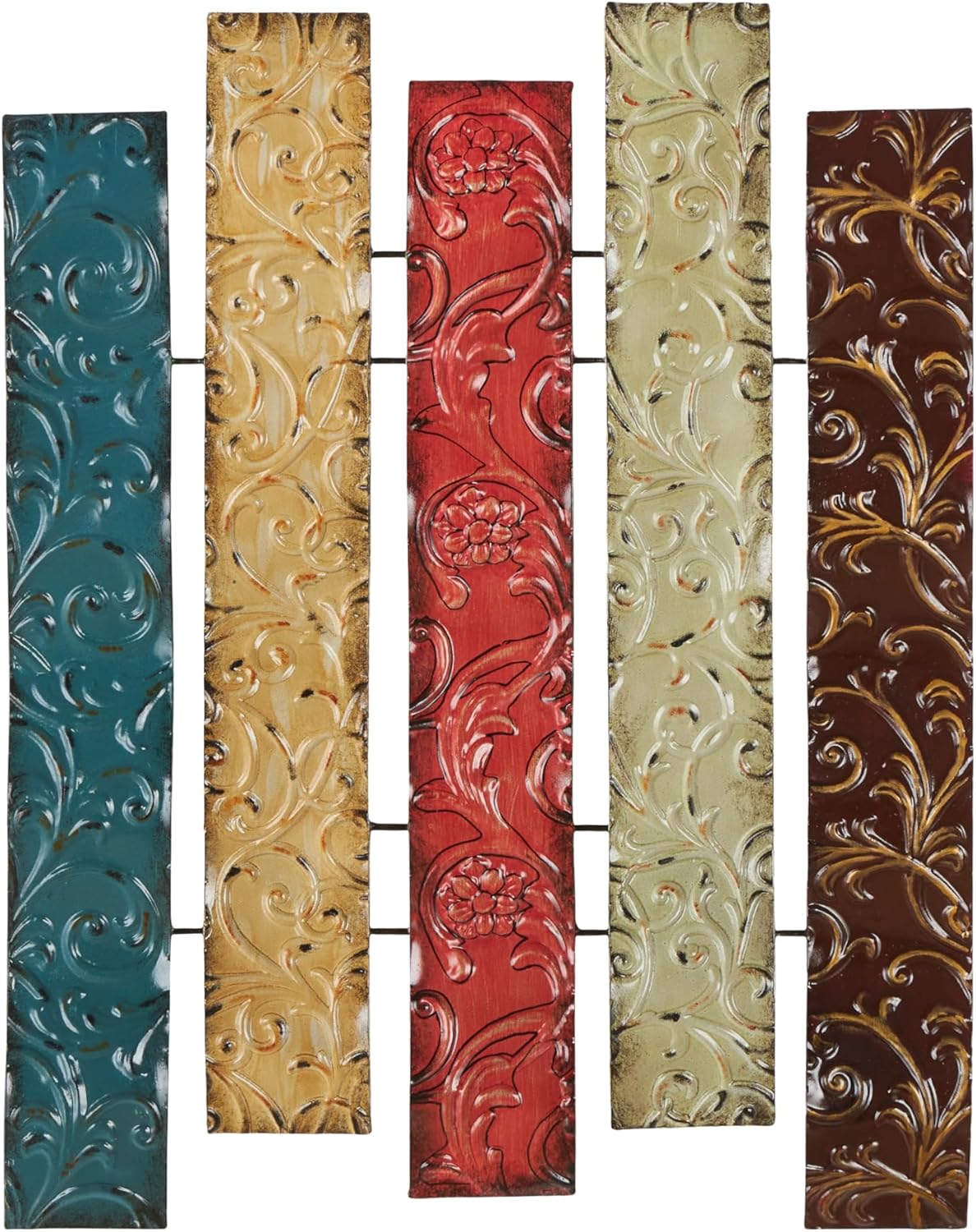 Deco 79 13951 Metal Wall Decor, Multicolor, 24 by 20"