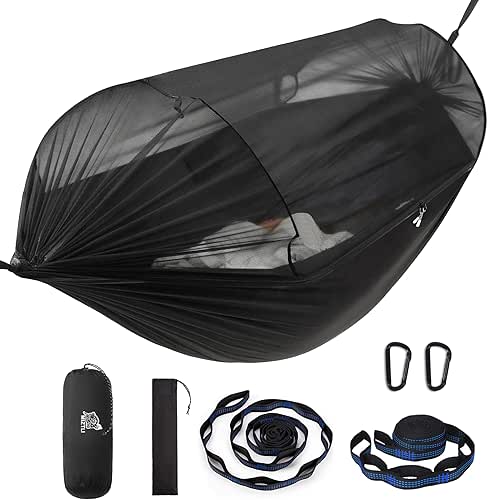 Miztli Camping Hammock -Portable Hammock w/Spacious Net & Tree Straps