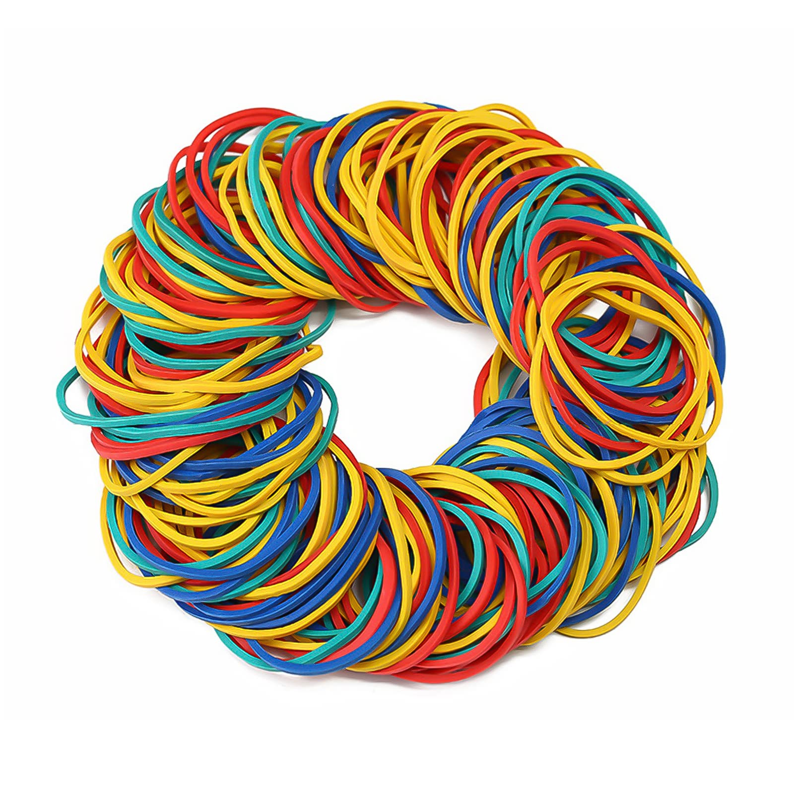 400 Grams Elastic Rubber Bands, Bag Sturdy Thick & Stretchable Colored Bands, Natural Elastic Bands for School Home Office Supplies Industrial Crafts DIY Everyday Use 38mm