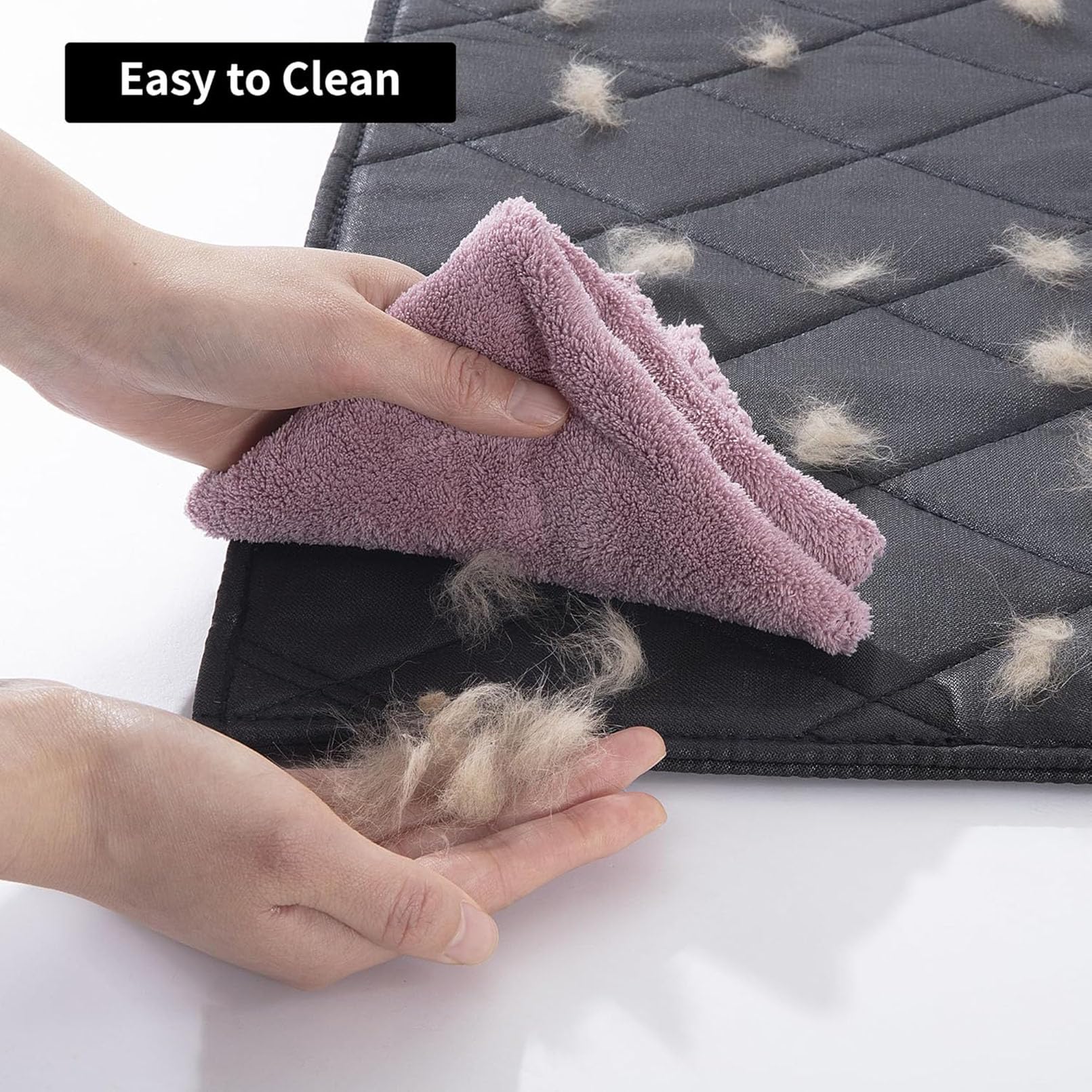 Tapis Chien Indestructible Anti-Mastication 71x119cm Noir Lavable Résistant Pipi