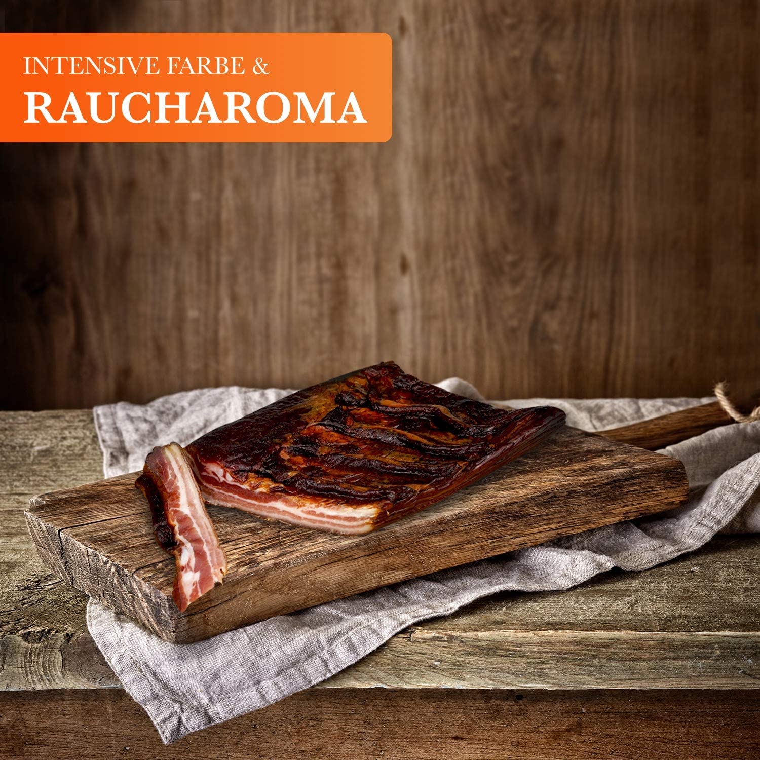 Schwarzwälder Schmalseite - 1,1 kg - Deutsche Produktion - 1/2 Stück vakuumiert - CMA Gütezeichen - Schweinebauch - Traditionell geräuchert - Einzigartiger Geschmack