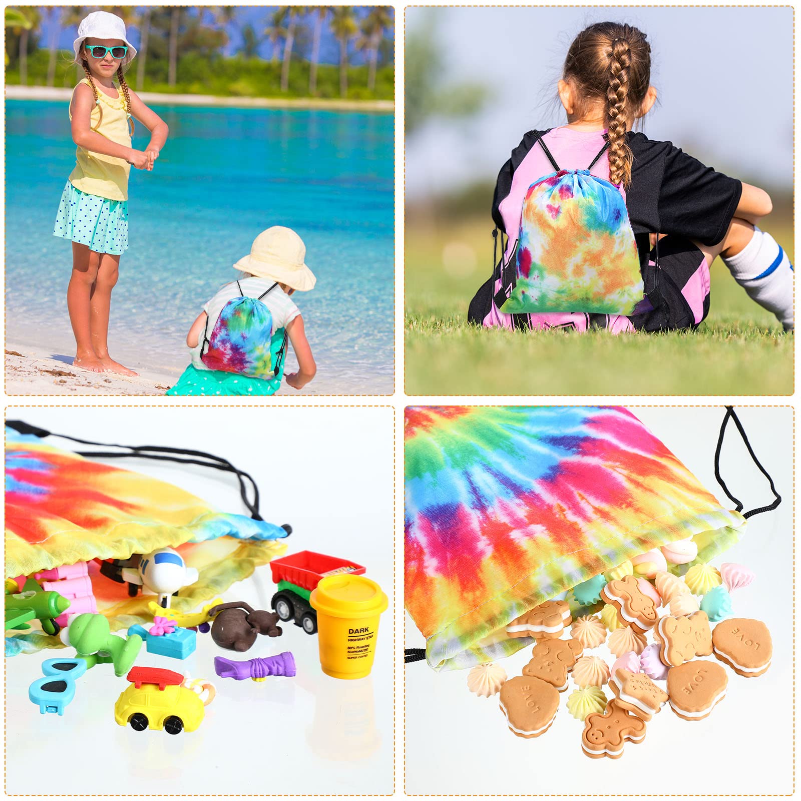 Amazon.com: Shappy Tie Dye Party Favor Bags Drawstring