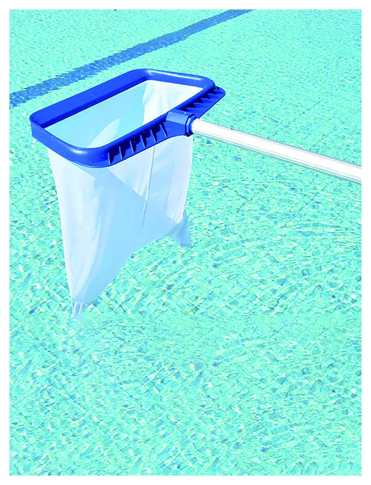 Questo retino per Foglie da Piscina Resistente, rastrello a Rete in plastica per l'uso in Piscine, Spa e laghetti, Forniture e Accessori per la Pulizia della Piscina (Latte, 200 cm)