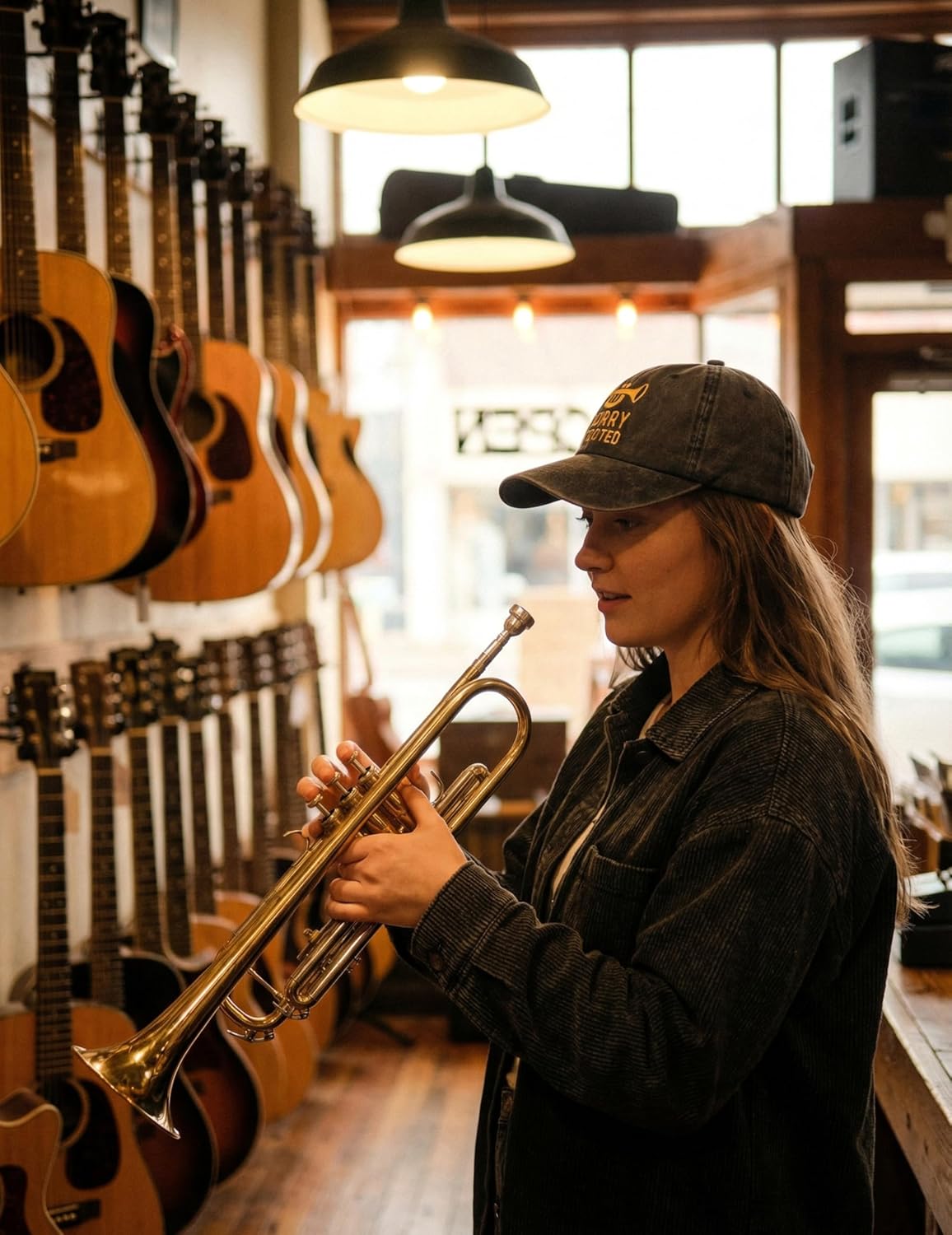 InnoBeta Trumpet Gifts Hat, Gifts for Trumpet Players on Christmas, Birthday, Adjustable Embroidered Baseball Cap - Image 6