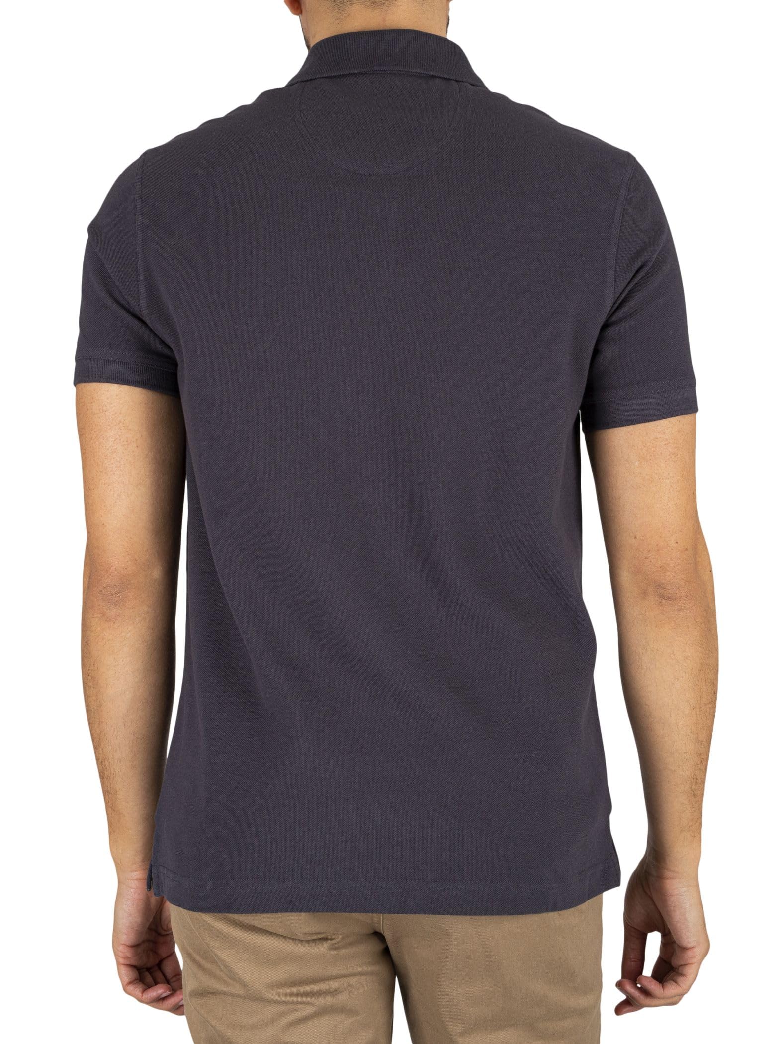 Barbour Hombre Polo De Piqué De Tartán, Navy/Dress Blue, XXL
