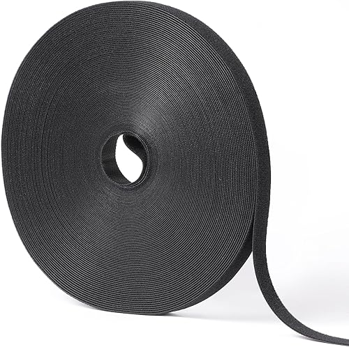 Rollo de gancho y bucle de 12 pulgadas x 100 pies Tiras de doble cara, correas autoadhesivas Sujetadores reutilizables multiusos para el hogar,