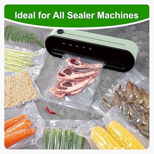 Miniatura 5 de Ultrean Rollo de sellado al vacío de 8 x 150 pies con cortador, bolsas selladoras al vacío de grado comercial para ahorrar alimentos, sin BPA, ideal