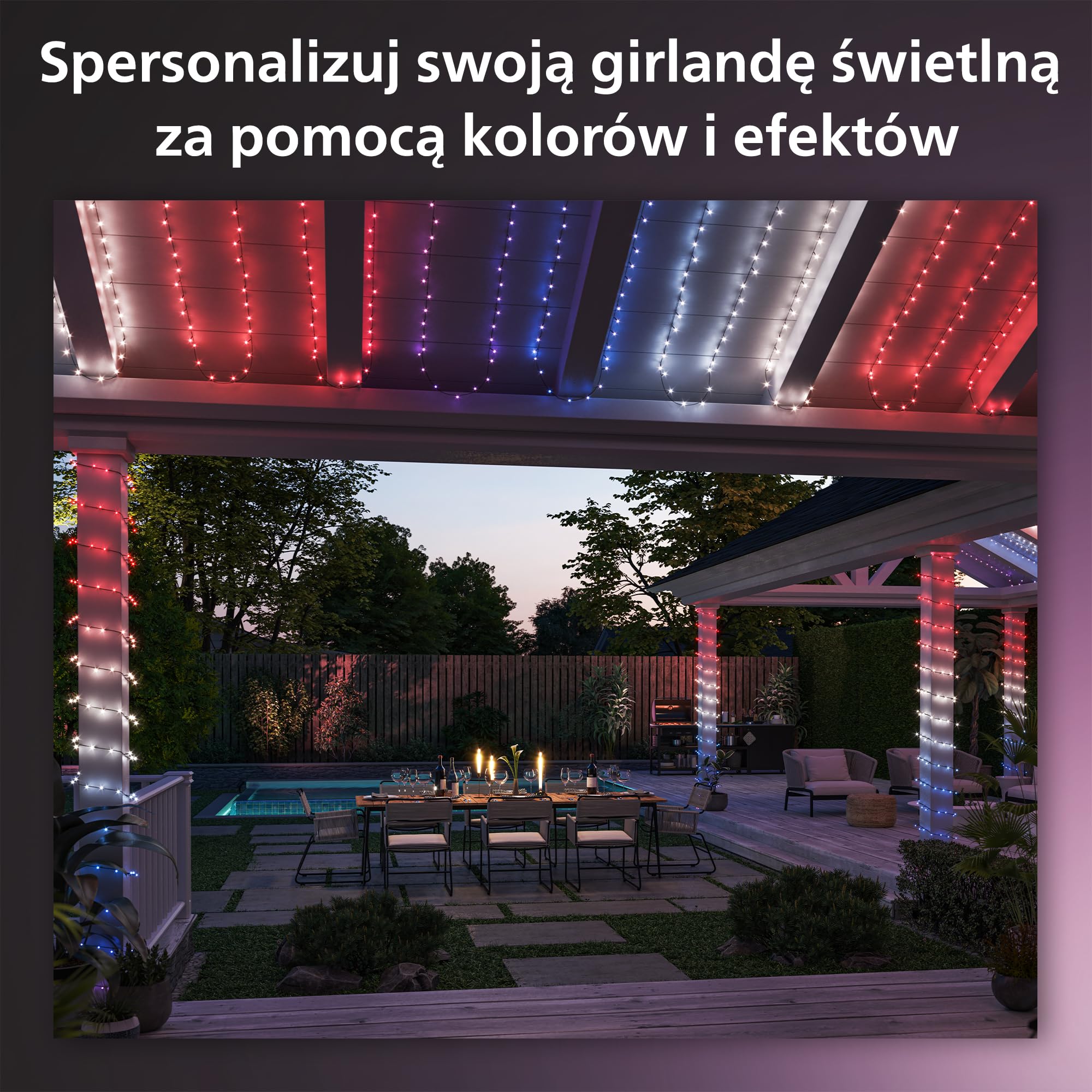 Philips WACA Girlanda świetlna Festavia 500 LED 40 m