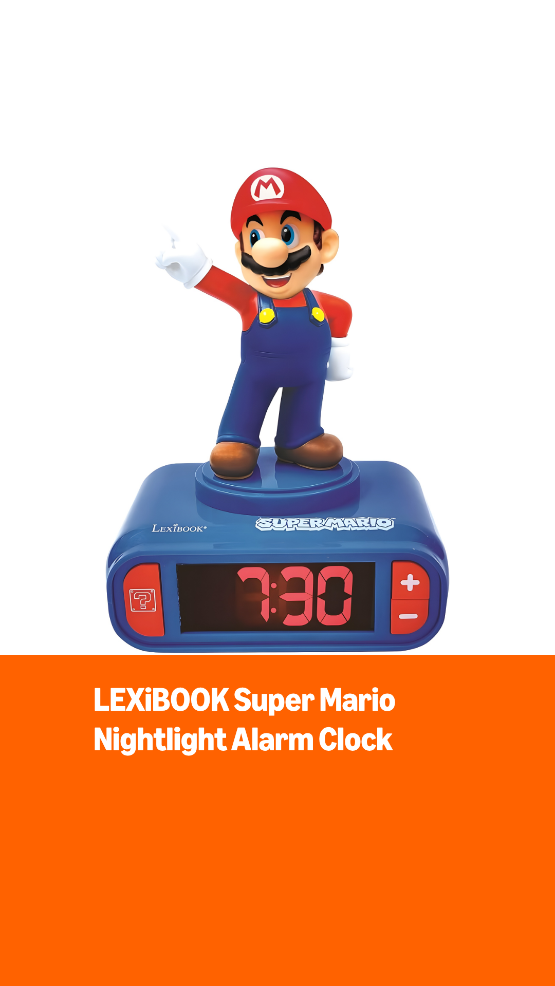 Amazon.com: LEXiBOOK, Super Mario, Mario Nightlight Alarm Clock