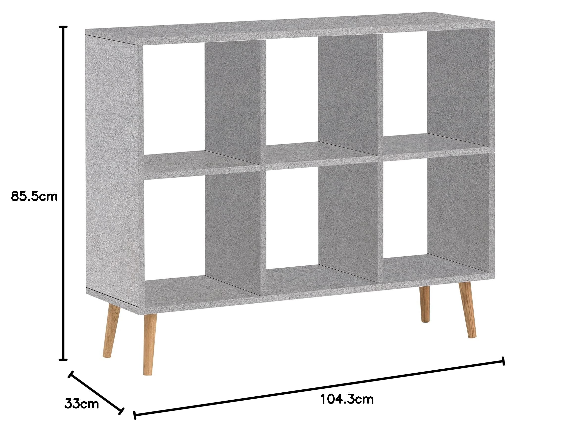 Schildmeyer Jonte Regal 150574, Feel Grey, 104,3 x 33 x 85,5 cm