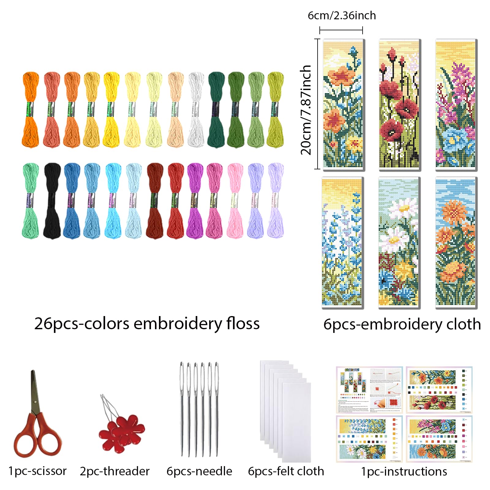 Cross Stitch Bookmark Kit - Wildflower Designs -2