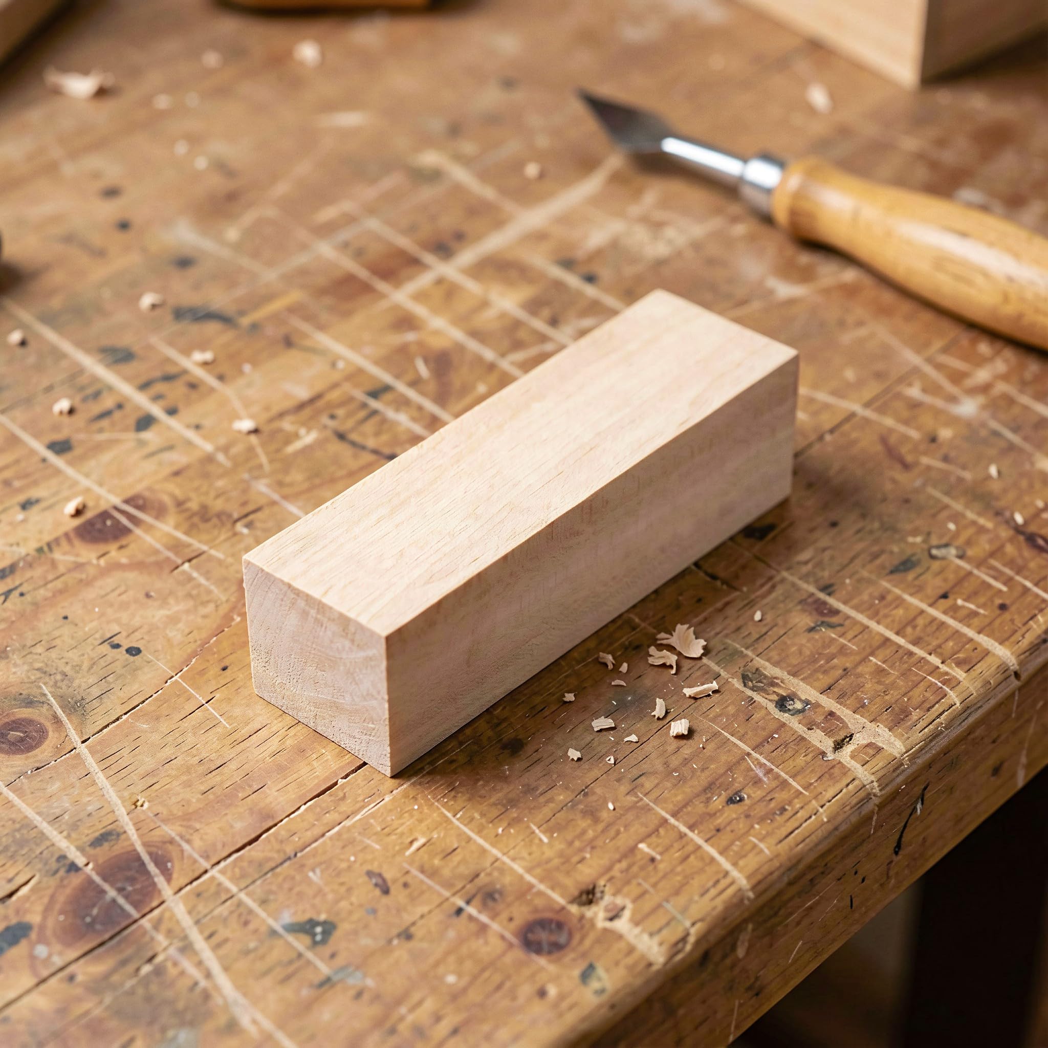 Gatuida 8 bloques de madera de tilo sin pintar para tallar y esculpir.