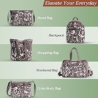 Vista 236 de Maison d' Hermine Bolsa de lona para mujer, bolsa de lona de algodón reutilizable para el hombro, bolsas de comestibles a granel con asa para 01