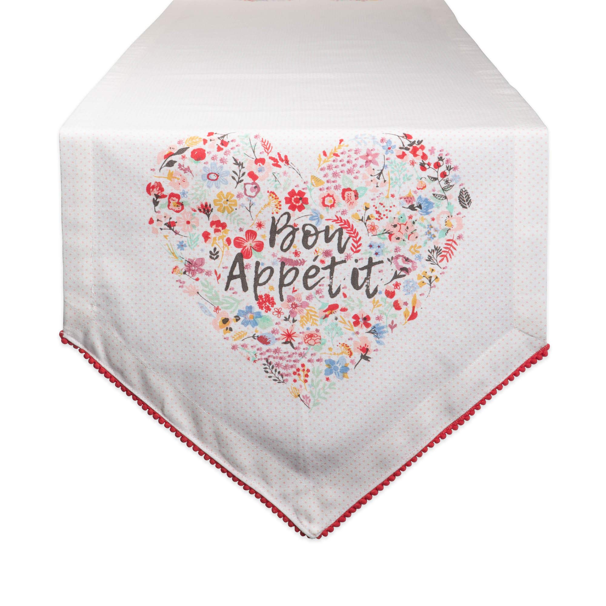 DII Valentine's Day Table Top Collection, Table Runner 14x72, Bon Appetit โ image 1
