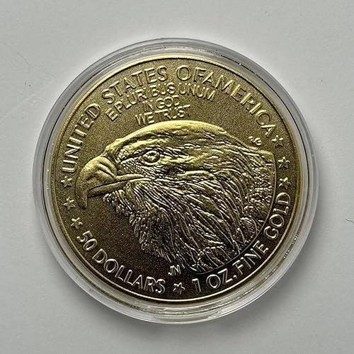 Miniatura 6 de FOTN Monedas de Estados Unidos 2021-2024 Moneda chapada en oro de la Estatua de la Libertad de 1 oz - Moneda conmemorativa del águila americana