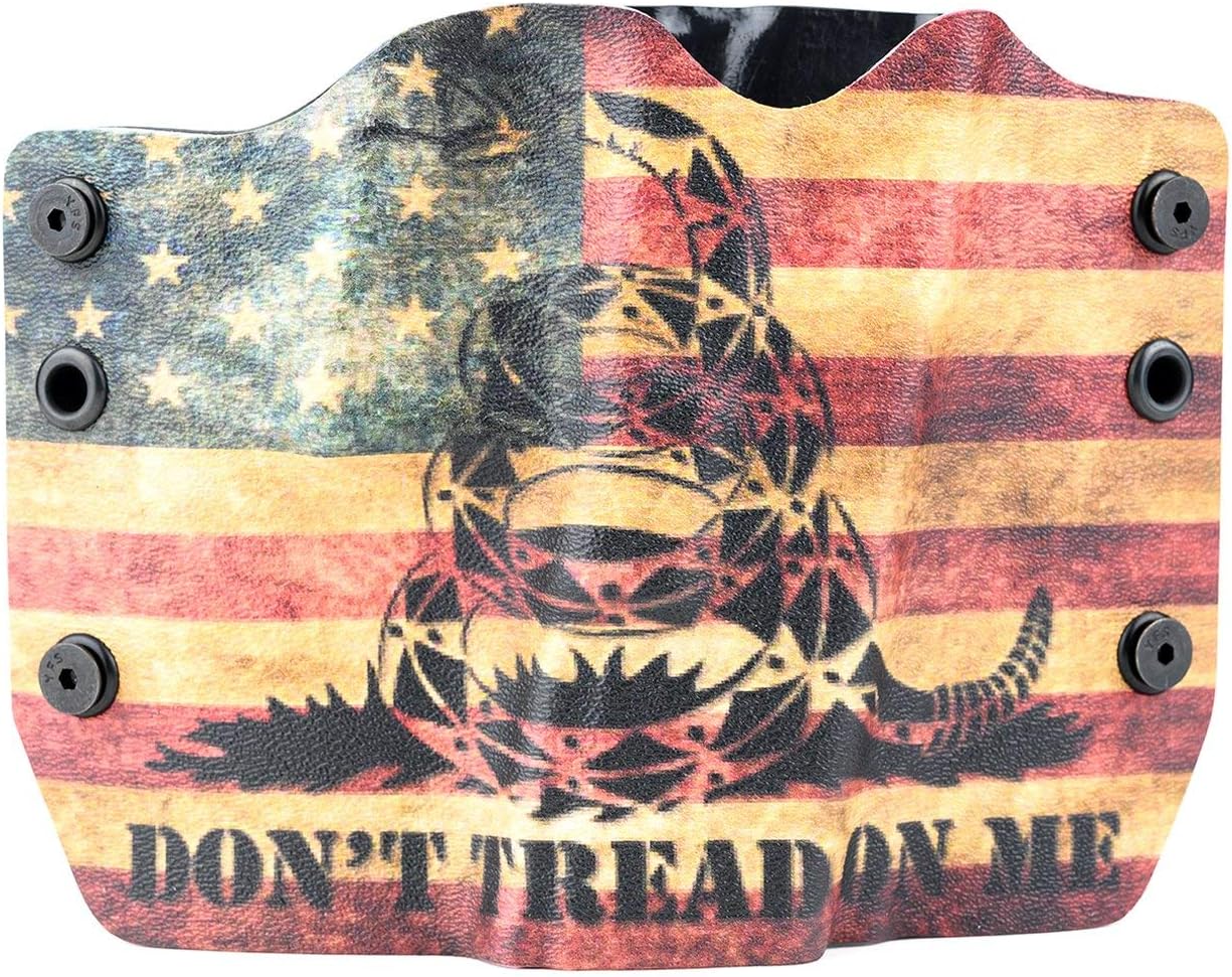Don't Tread On Me Tan Snake Flag OWB Holster (Right-Hand, for FN FNS 40)