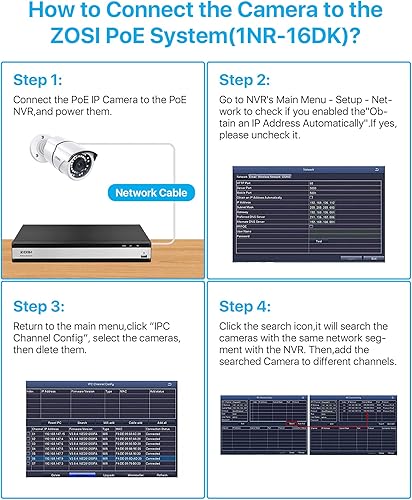 Miniatura 2 de ZOSI ZG2615E - Cámara de seguridad impermeable POE de 5MP con visión nocturna para sistema de vigilancia de alimentación a través de Ethernet en