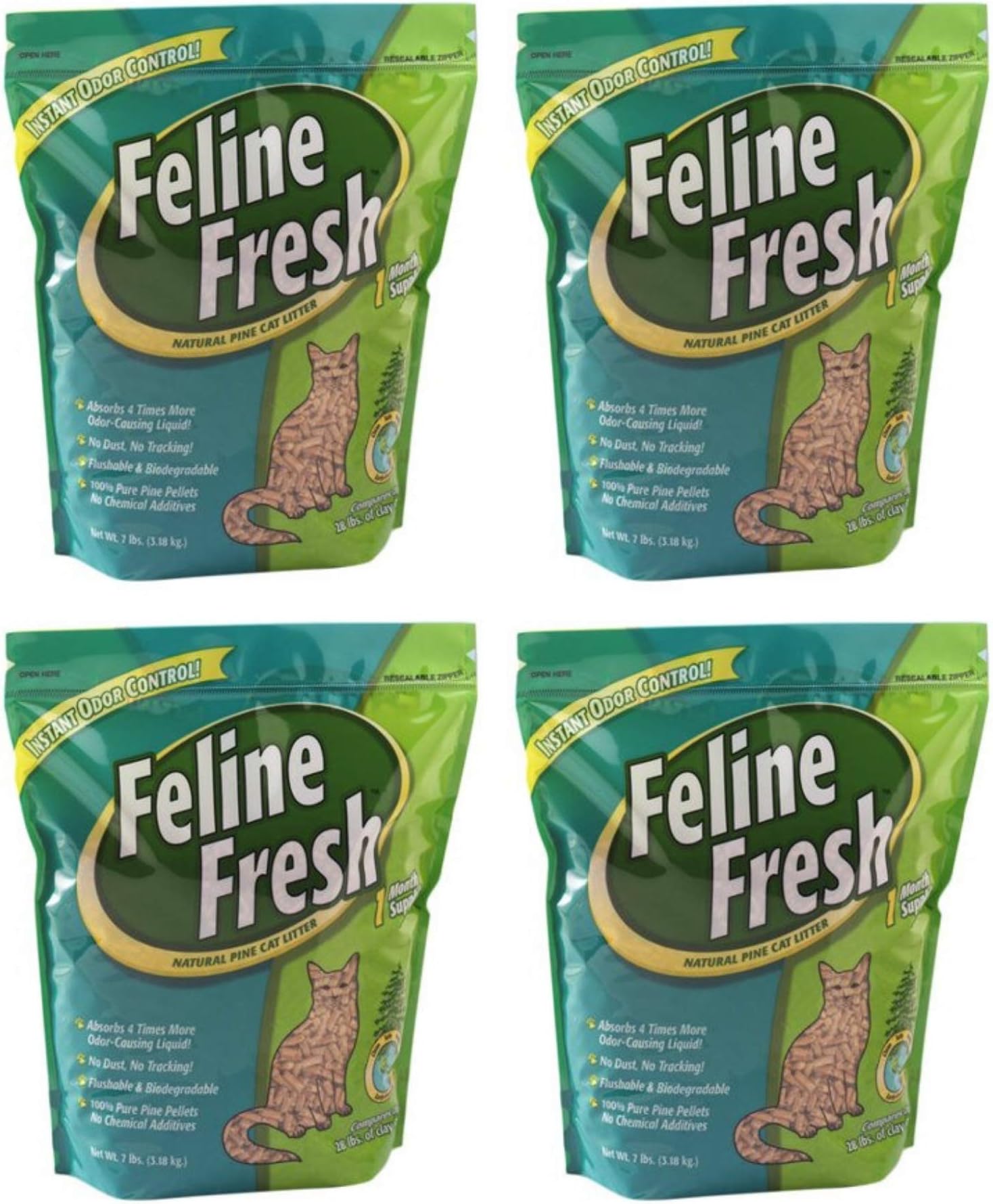 Feline Fresh Clumping Pine Cat Litter 17 lbs. Pet Litter Pet Supplies