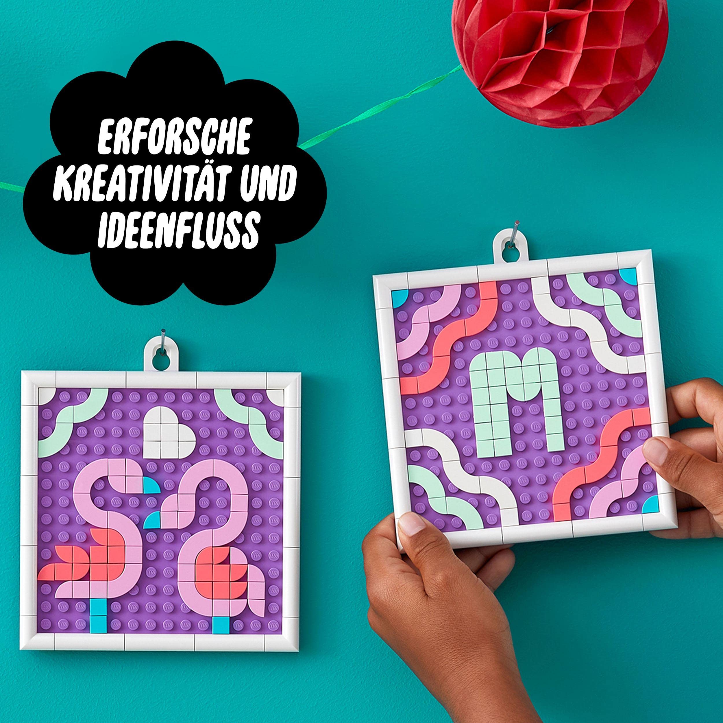 LEGO 41951 DOTS Message Board, DIY Kinderzimmer-Deko, Mosaik Bastelset für Spielzeug Türschild und Letter Board für Kinder