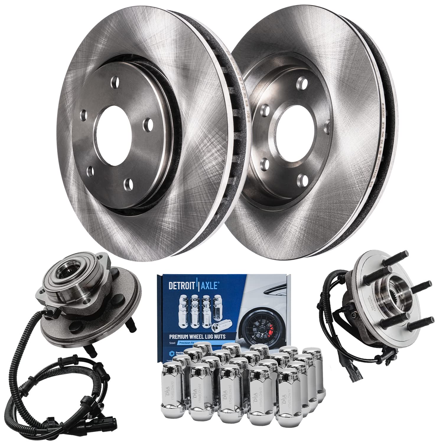 Detroit Axle - Front 24pc Brake Kit for 2002-2005 Ford Explorer