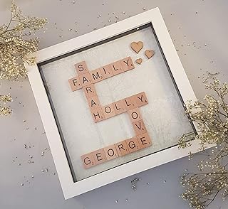Personalised Scrabble Frame, Family Scrabble Frame, Personalised Gift