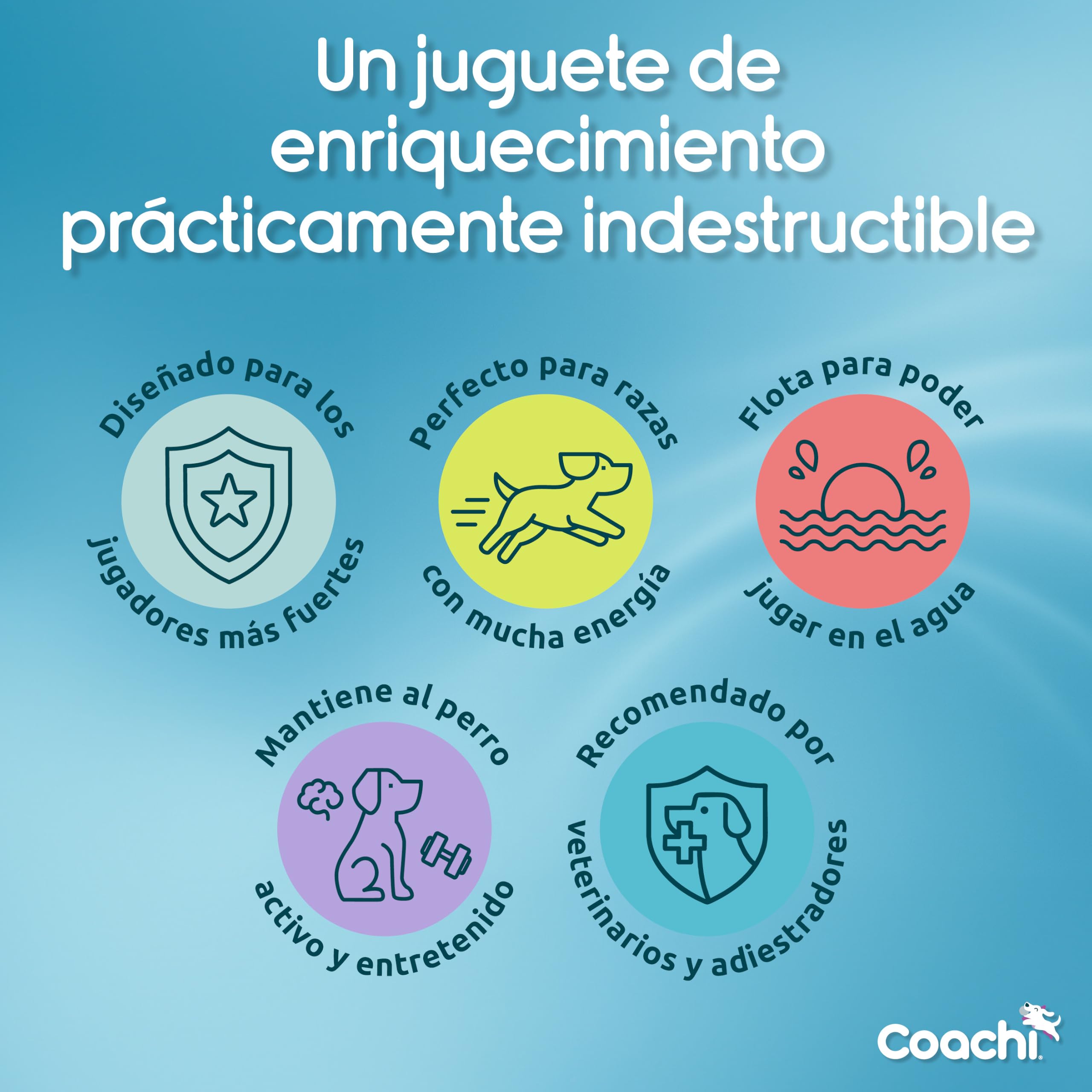 Coachi Pelota para Perros Boomi Ball | Tamaño 250mm | Cal Electrica