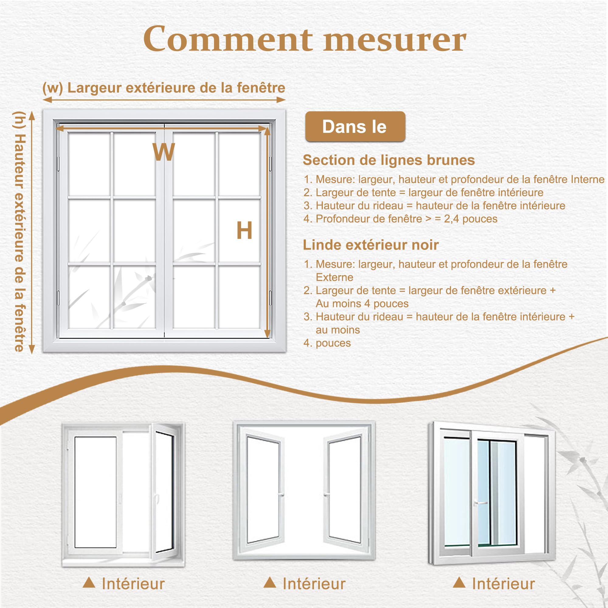 Store Occultant,Store Bambou Intérieur,Protection Solaire Protection visuelle Store à enroulement à tirage latéral pour Fenêtres et Portes,90x220CM