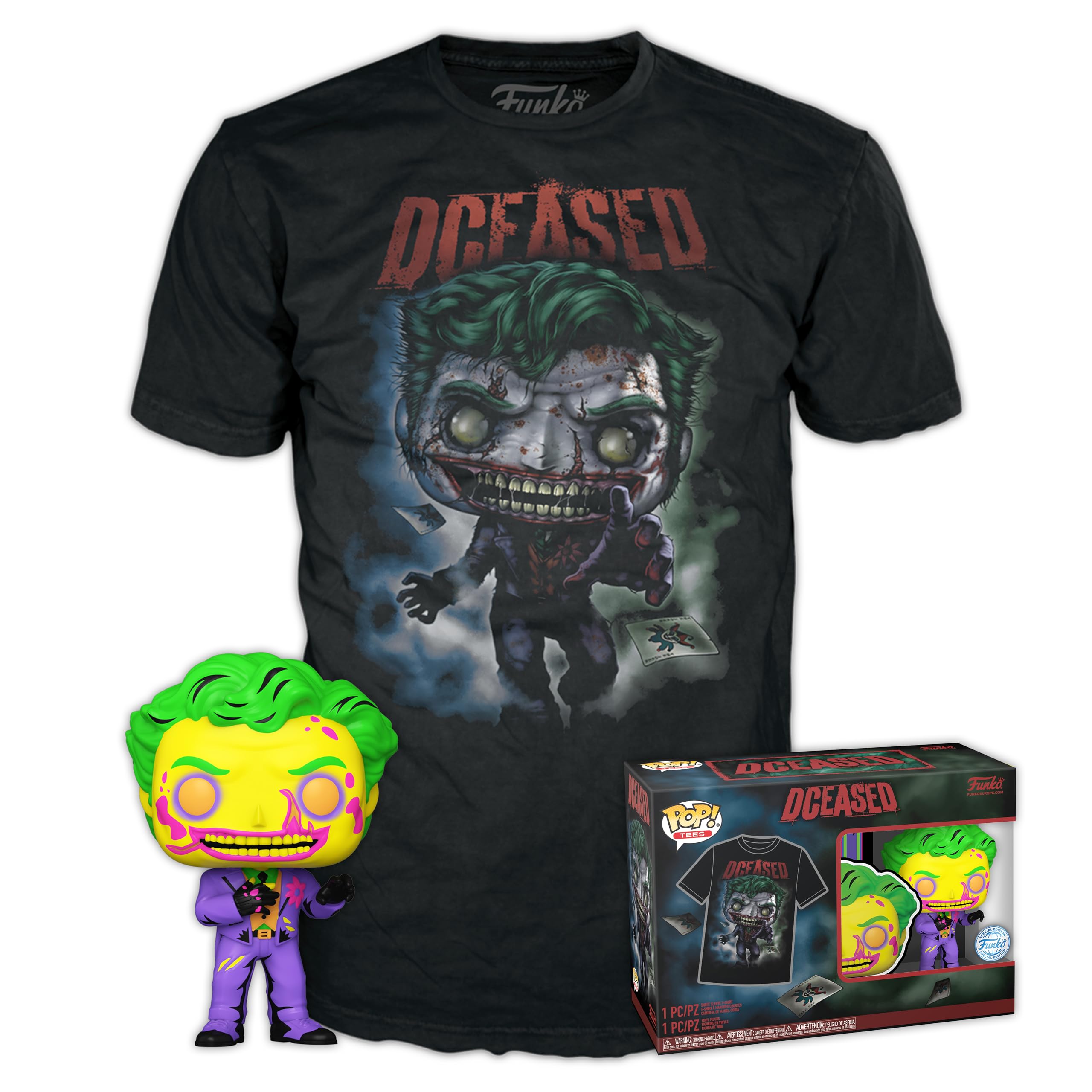 Funko Pop! & Tee: DC, Joker CC, Extra Large, (XL), DC Comics, T-Shirt, Clothes With Collectable Vinyl Figure, Gift Idea - Image 2