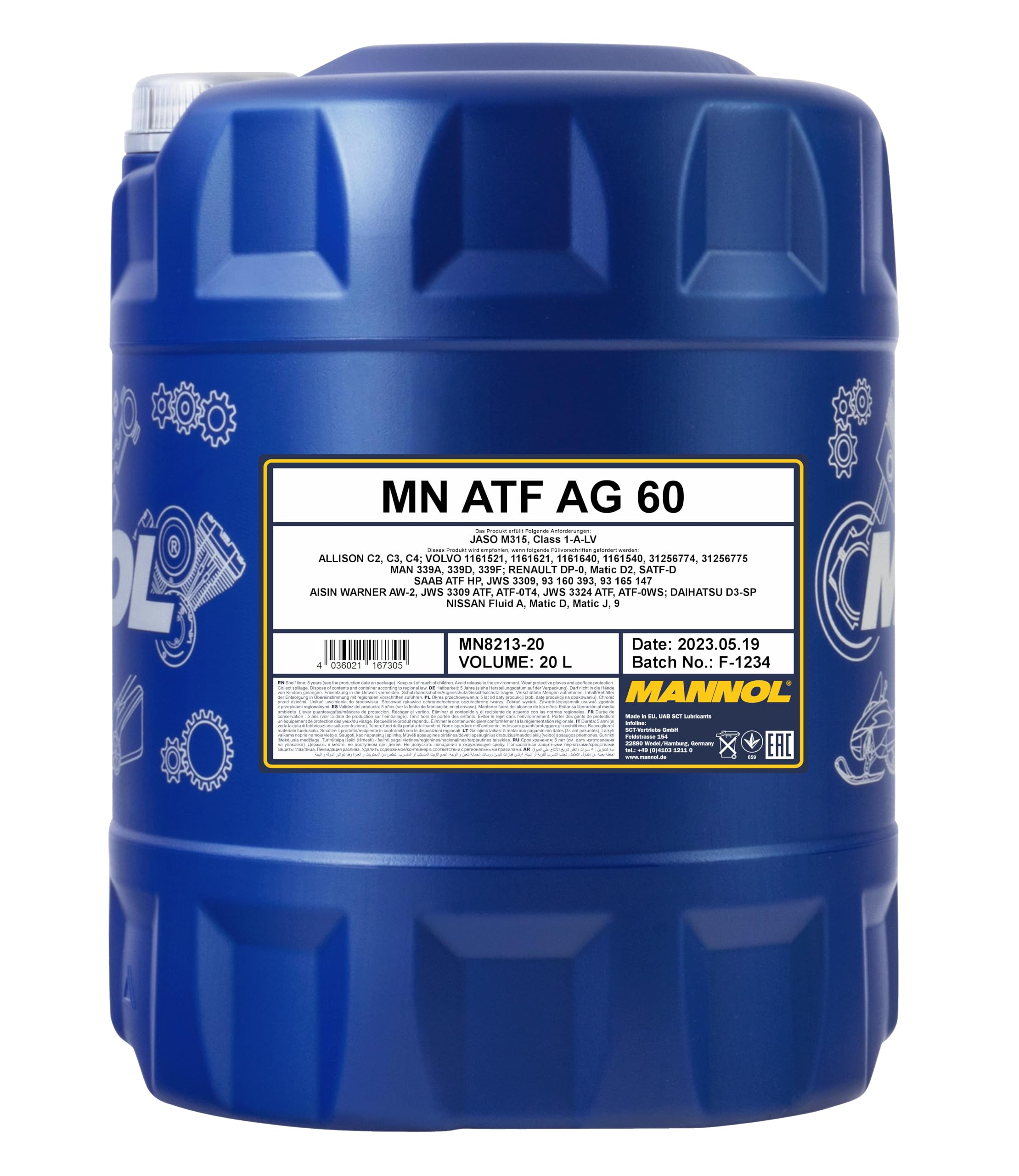 MANNOL MN8213-20 Aceite para transmisión automática 20L verde