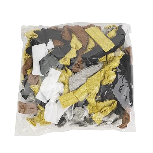 Miniatura 8 de MEEDEE Lazos suaves para el cabello de color netural anudado, paquete de 100 cintas elásticas sin arrugas, colas de caballo sin arrugas para