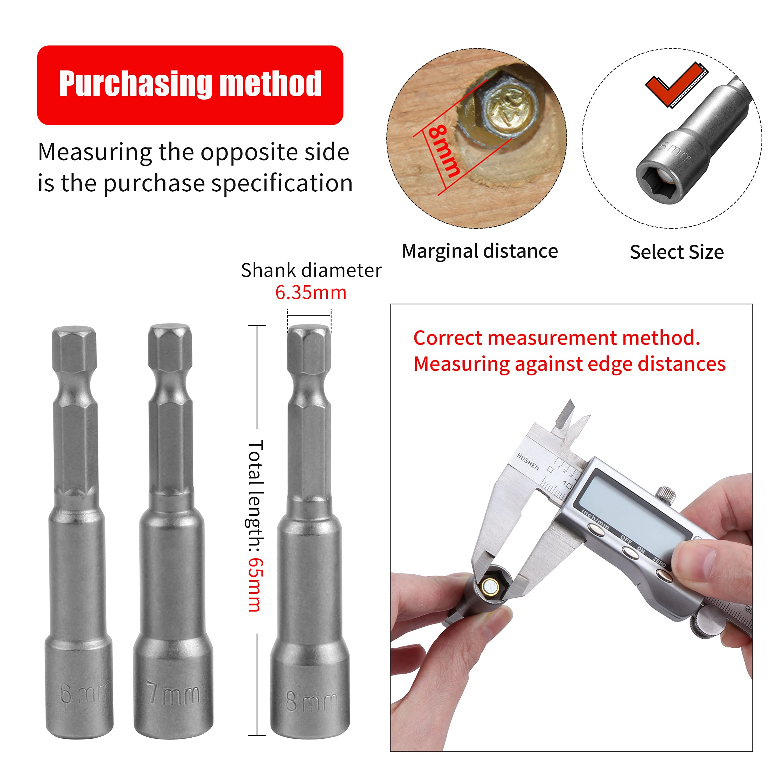 Setter Dadi 10pz Adattatore Presa Trapano Esagonale Dado - Foto 8