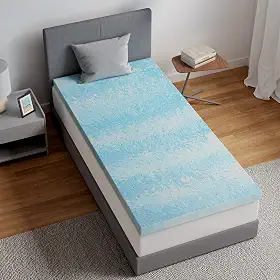Novilla Colchão de espuma viscoelástica Twin XL – 5 cm de espuma viscoelástica com gel refrescante | alívio de pressão de rebote lento | Certificado CertiPUR | Conforto para sofá-cama, trailer