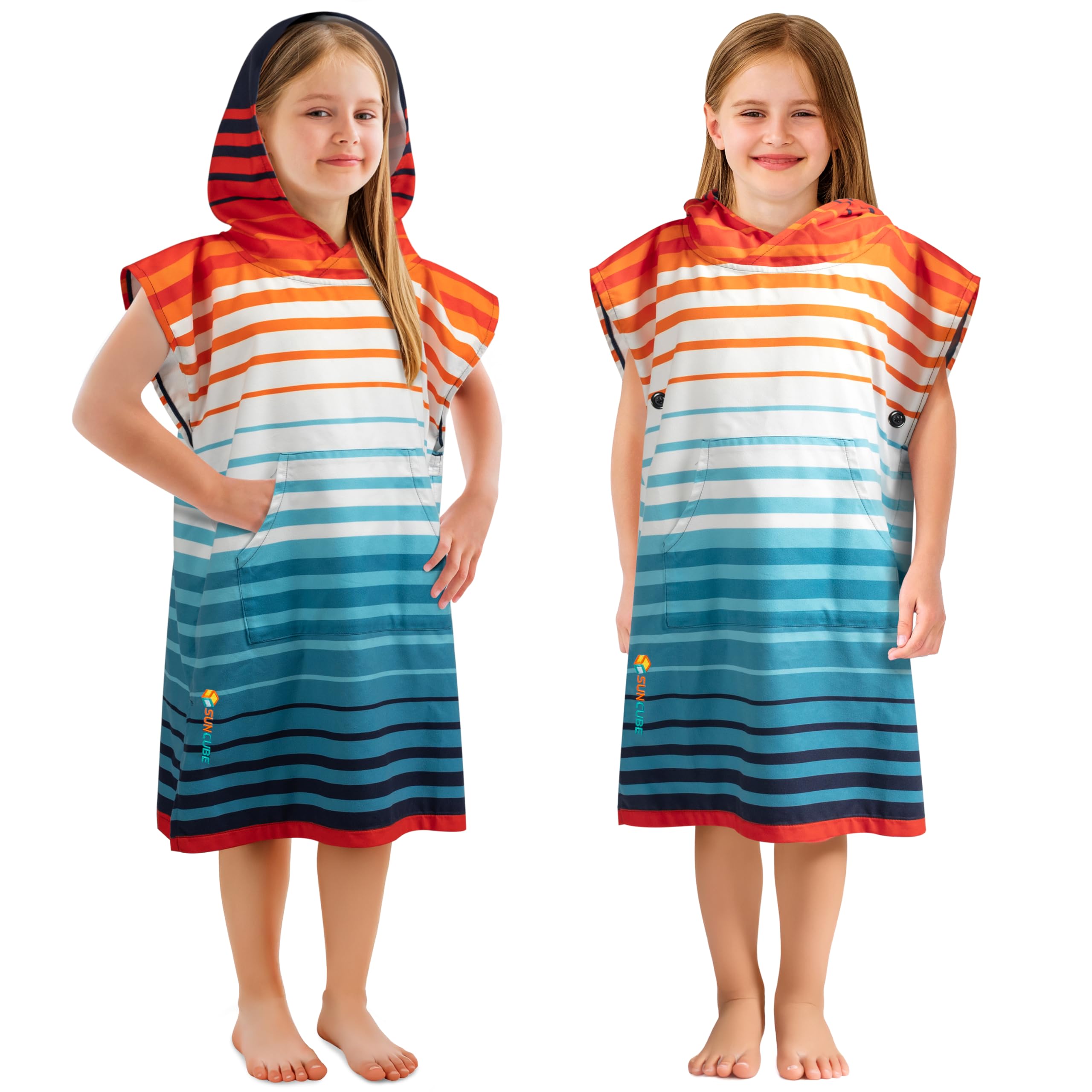 Amazon.com: SUN CUBE Kids Towel Changing Swim Robe Surf Poncho