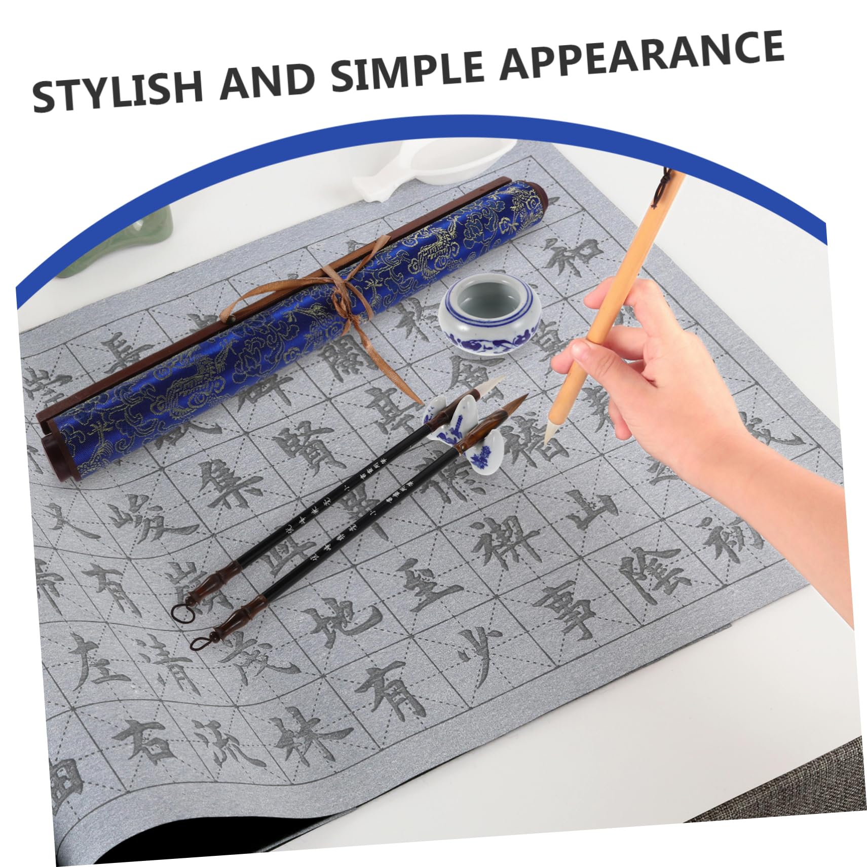 Homoyoyo Set di Pratica Calligrafica con Panno da Scrivere Sull'acqua | Tessuto Broccato con Accessori Essenziali, Confezione Elegante per Compiti e Apprendimento
