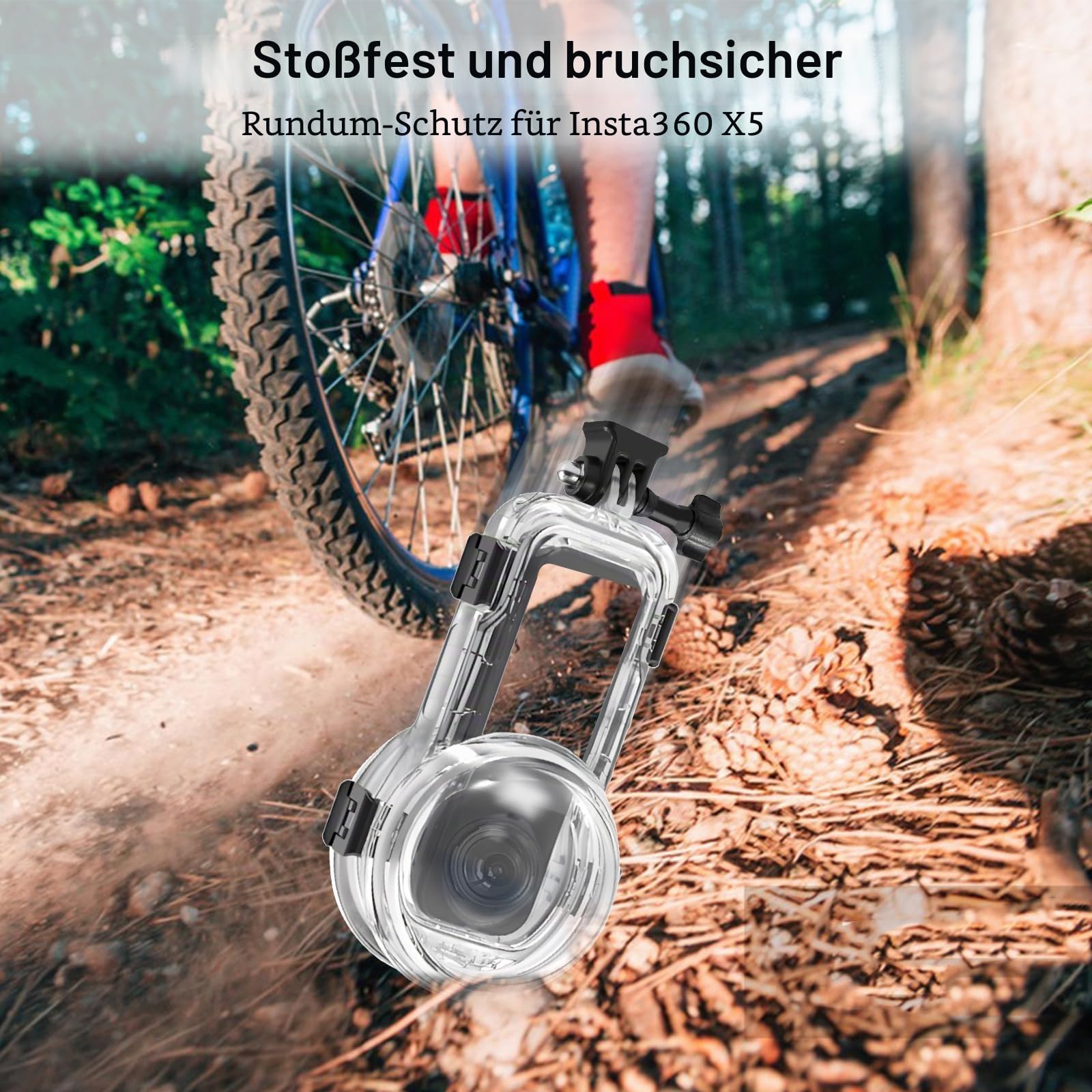 PULUZ 60 m wasserdichte Tauchhülle für Insta360 X5, unsichtbares Unterwassergehäuse, versiegelte Schutzhülle für Insta360 X5 360-Grad-Fotografie-Kamera-Zubehör