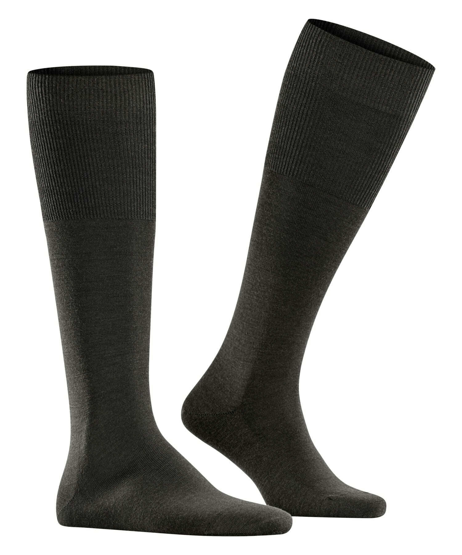 FALKE homme Airport chaussettes longues respirantes régulation climatique anti-odeur laine coton montantes fines unies élégantes couture plate aux orteils 1 paire