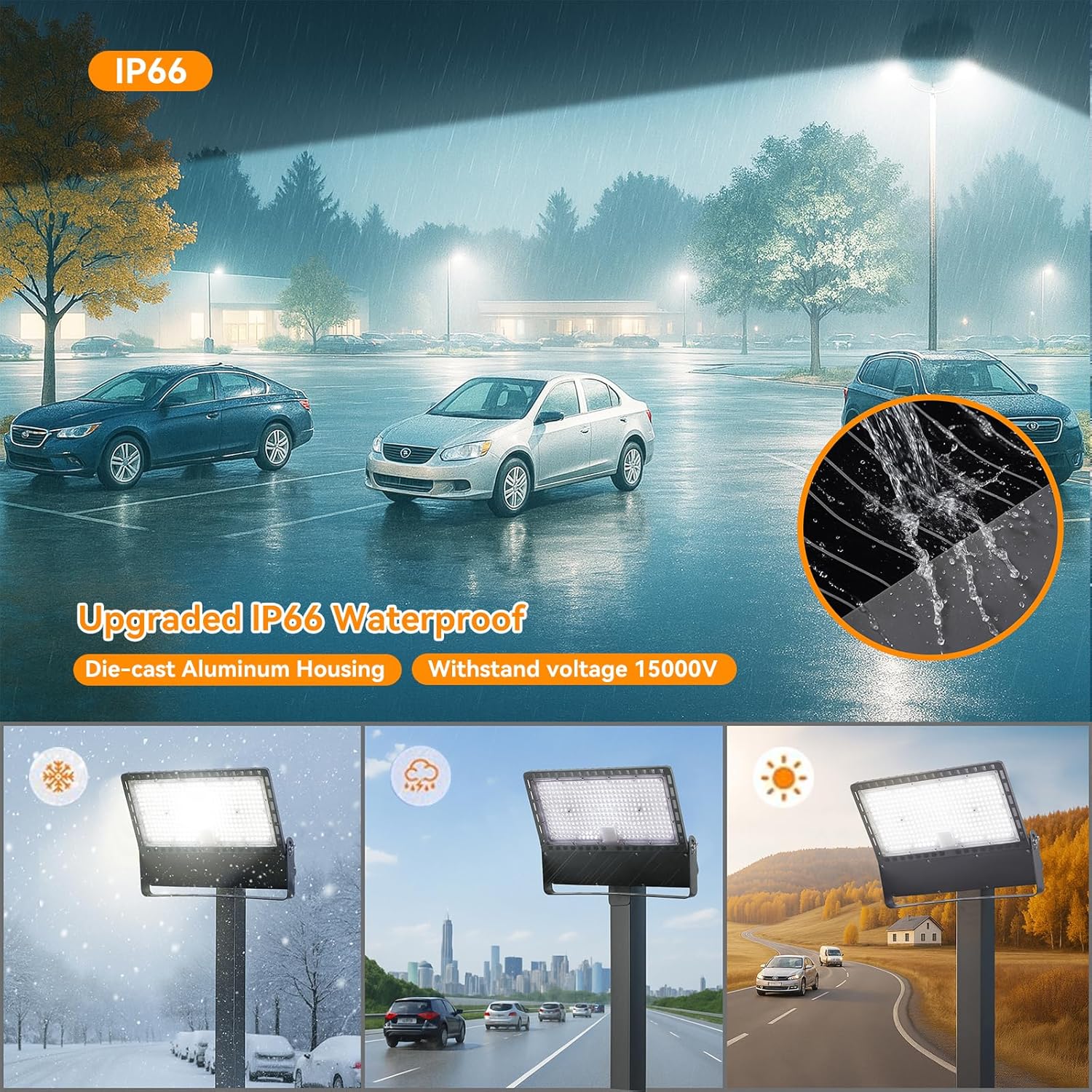 New Upgraded 240W Led Stadium Flood Light 36000Lm with UL Certified Plug 1500W Equivalent Super Bright Commercial Area Lighting 100-277V 5000K IP66 Waterproof Arena Lights for Sport Fields and Courts